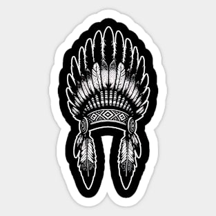 Native American Headdress Sticker